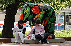 Elephants on Two-Month Parade Across London.