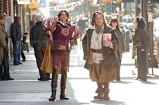 JAMES MARSDEN and TIMOTHY SPALL in Enchanted. Berry Wetcher. Â©Disney Enterprises, Inc. All Rights Reserved.