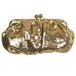 Gold Sequin Pouch. Miss Selfridge