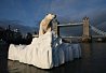 Sculpture of a polar bear. Thames, London. Photo Courtesy: Taylor Herring PR