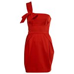 Red Cotton Sateen Dress. Miss Selfridge