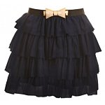 Amelia Bow Buckle Mesh Ruffle Skirt. Boohoo.com