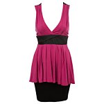 Pink and Black Peplum Dress. Miss Selfridge