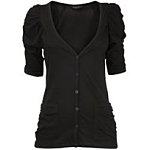 Black Ruched Sleeve Cardigan. Dorothy Perkins