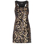 Flame Black/Gold Sequin Dress. Dorothy Perkins