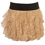 Nude Lace Ruffle Mini Skirt. Miss Selfridge