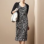 Woven Abstract Print Dress & Shrug. Marks & Spencer