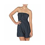 Bow Front Denim Playsuit. New Look