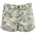 Cream Floral Printed Shorts. Miss Selfridge