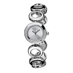 DKNY Ladies' Round Silver Dial Bangle Watch. Ernest Jones