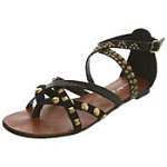 Black Gladiator Stud Sandal.Miss Selfridge