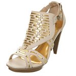 Cream High Gladiator Sandal. Miss Selfridge