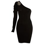 Black 1 Shoulder Bodycon Dress. Miss Selfridge