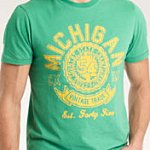 Green 'Michigan' T-Shirt. Burton