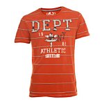 Orange 'Department' Striped T-Shirt. Burton.