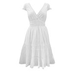 White Lace Insert Dress. Peacocks