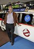 Blu-ray VIP screening of Ghostbusters. Jerry Springer with the Ghostbusters Ecto 1 Car. Photo Credit: Jon Furniss, WireImage.