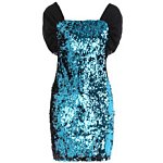 Cutie Blue Sequin Puff Sleeve Dress. Dorothy Perkins