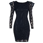 Rise Black Lace Shoulder Dress