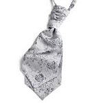 Silver Floral Patterned Cravat. Debenhams.