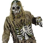 Adult Skeleton Zombie Halloween Costume. Joker Masquerade.