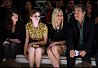 Liv Tyler, Emma Watson, Gwyneth Paltrow and Mario Testino watch from the front room at the Burberry Prorsum Spring/Summer 2010 Show at Rootstein Hopkins Parade Ground during London Fashion Week on September 22, 2009 in London, England. (Photo by Getty Images/Getty Images for Burberry)