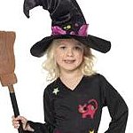 Child Cinder Witch Halloween Costume. Joker Masquerade.