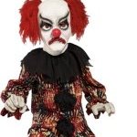 Child Scary Clown Halloween Costume. Joker Masquerade.