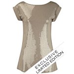 Grey Sequin T-Shirt. Dorothy Perkins