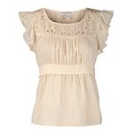 Vila Cream Crochet Insert Top, Dorothy Perkins