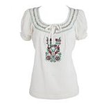 White Textured Gypsy Top, Rocha by John Rocha, Debenhams