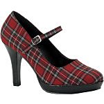 Adult School Shoes TARTAN. Joker Masquerade.