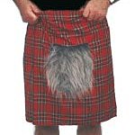 Adult Tartan Kilt with Sporran. Joker Masquerade.