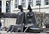 Couple on Seat by Lynn Chadwick 1914-2003, dating from his later phase, i 1984. London Docklands. Photo Credit: sludgegulper. C.C.License