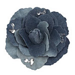 Blue Denim Rose Corsage. Miss Selfridge. 