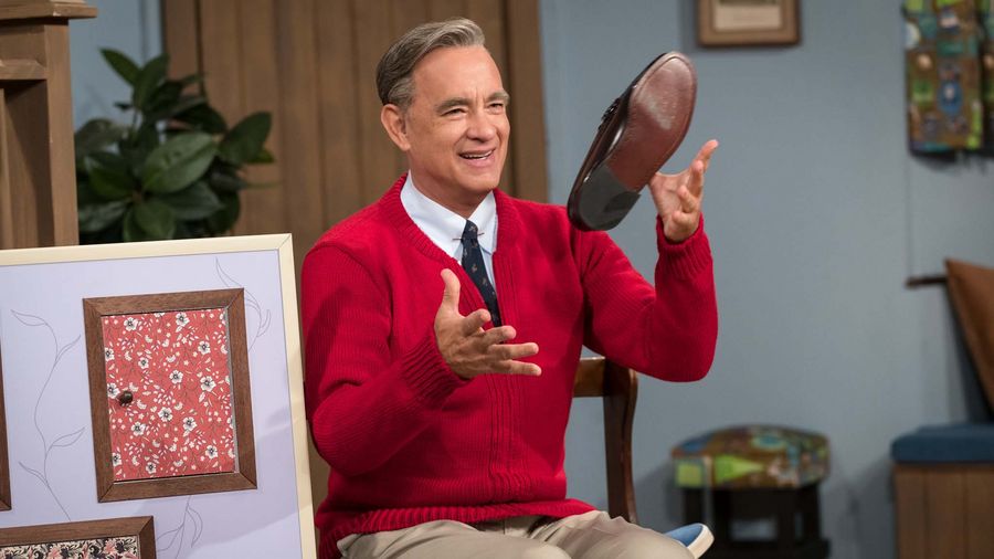 Tom Hanks as Fred Rogers in A Beautiful Day In The Neighborhood, directed by Marielle Heller. Photo: Lacey Terrell. Copyright: 2019 CTMG, Inc. All Rights Reserved.