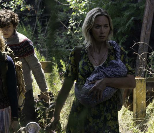 Millicent Simmonds as Regan Abbott, Noah Jupe as Marcus Abbott and Emily Blunt as Evelyn Abbott in A Quiet Place Part II, directed by John Krasinski. Photo: Jonny Cournoyer. Copyright: 2019 Paramount Pictures. All Rights Reserved.