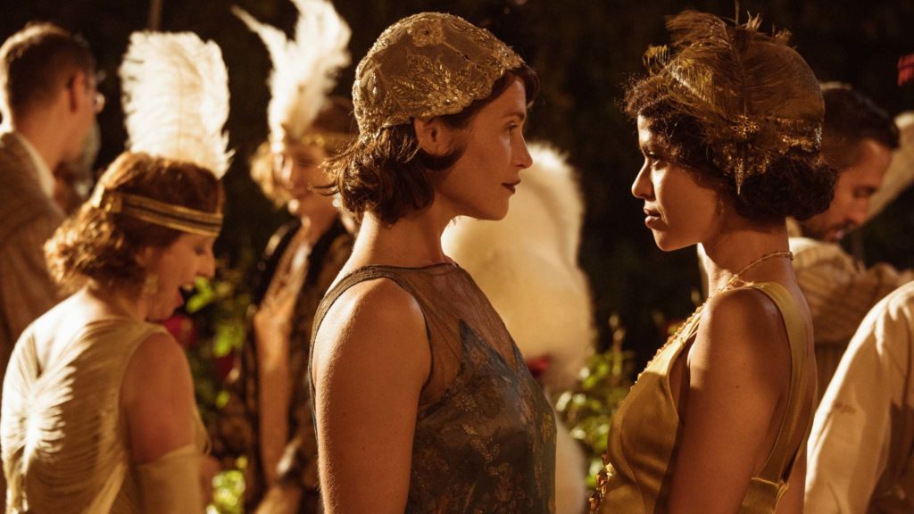 Gemma Arterton As Alice Lamb and Gugu Mbatha-Raw as Vera in Summerland, directed by Jessica Swale. Photo: Michael Wharley. Copyright: Lionsgate Films/Flying Castles Ltd/Michael Wharley. All Rights Reserved.