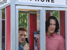 Alex Winter as Bill S Preston and Keanu Reeves as Ted Logan in Bill & Ted Face The Music, directed by Dean Parisot. Photo: Patti Perret. Copyright: 2020 Warner Bros. Entertainment. All Rights Reserved.