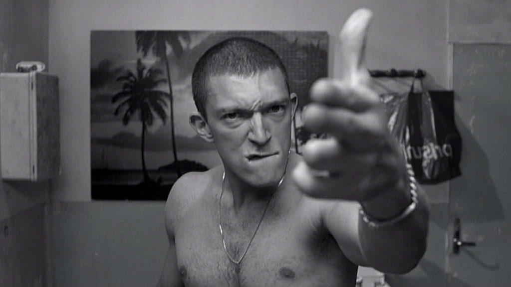 Vincent Cassel in La Haine directed by Mathieu Kassovitz. Copyright: BFI Distribution.