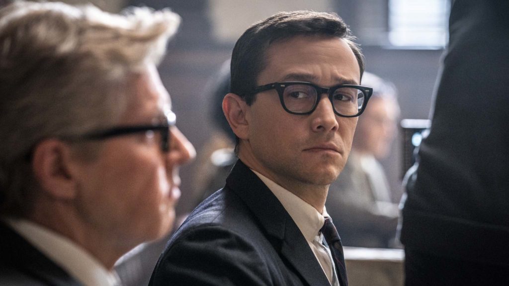 JC Mackenzie as Thomas Foran and Joseph Gordon-Levitt as Richard Schultz in The Trial Of The Chicago 7, directed by Aaron Sorkin. Photo: Nico Tavernise. Copyright: 2020 Netflix, Inc. All Rights Reserved.