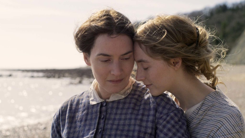 Kate Winslet and Saoirse Ronan star in Ammonite, directed by Francis Lee. Copyright: Lionsgate Films. All Rights Reserved.