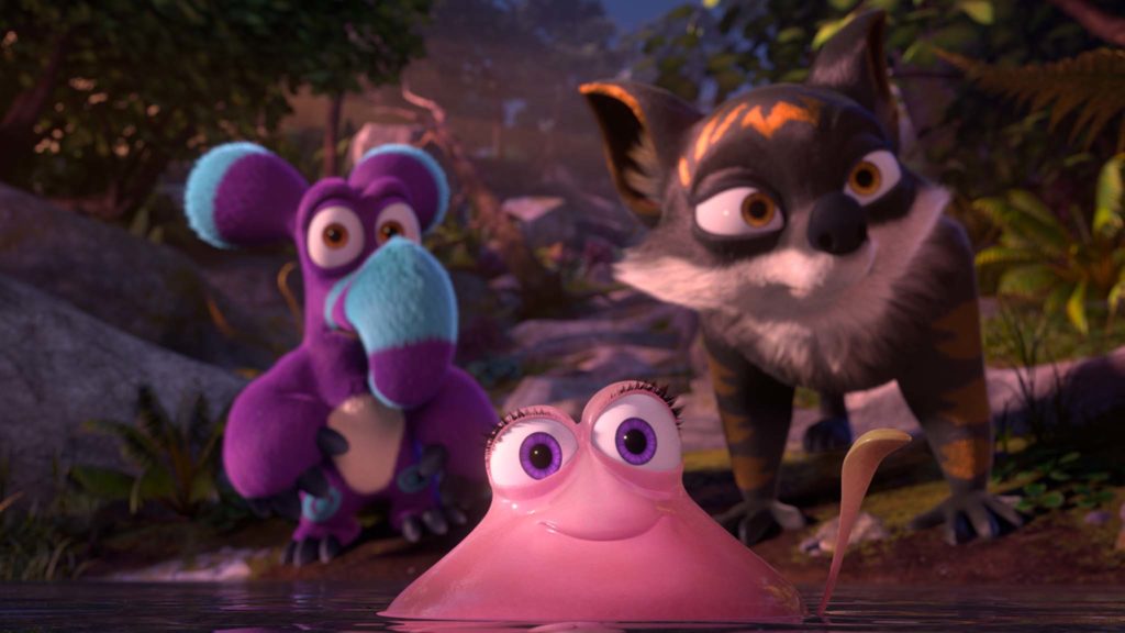 Dave (voiced by Dermot Magennis), Jelly (Carly Kane) and Hazel (Lara Flynn) in Two By Two Overboard!, directed by Toby Genkel and Sean McCormack. Copyright: Entertainment One. All Rights Reserved.