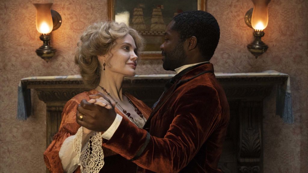 Angelina Jolie stars as Rose Littleton and David Oyelowo as Jack Littleton in Come Away, directed by Brenda Chapman. Photo: Hilary B Gayle/SMPSP. Copyright: Maginot Line, LLC 2020. All Rights Reserved.