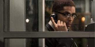 Kingsley Ben-Adir as Malcolm X in One Night In Miami..., directed by Regina King. Photo: Patti Perret. Copyright: Amazon Studios. All Rights Reserved.