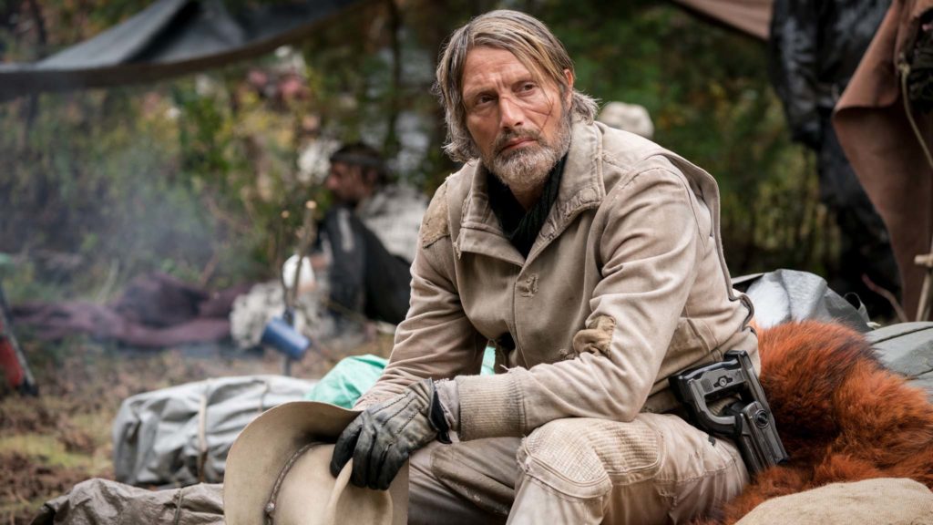 Mads Mikkelsen as David Prentiss as Viola Eade in Chaos Walking, directed by Doug Liman. Photo: Murray Close. Copyright: Lionsgate Films. All Rights Reserved.