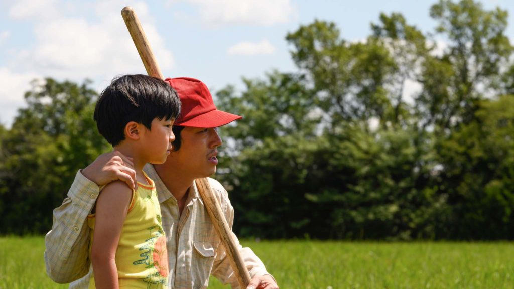 Alan S Kim as David Yi and Steven Yeun as Jacob Yi in Minari, directed by Lee Isaac Chung. Photo: Melissa Lukenbaugh. Copyright: A24. All Rights Reserved.