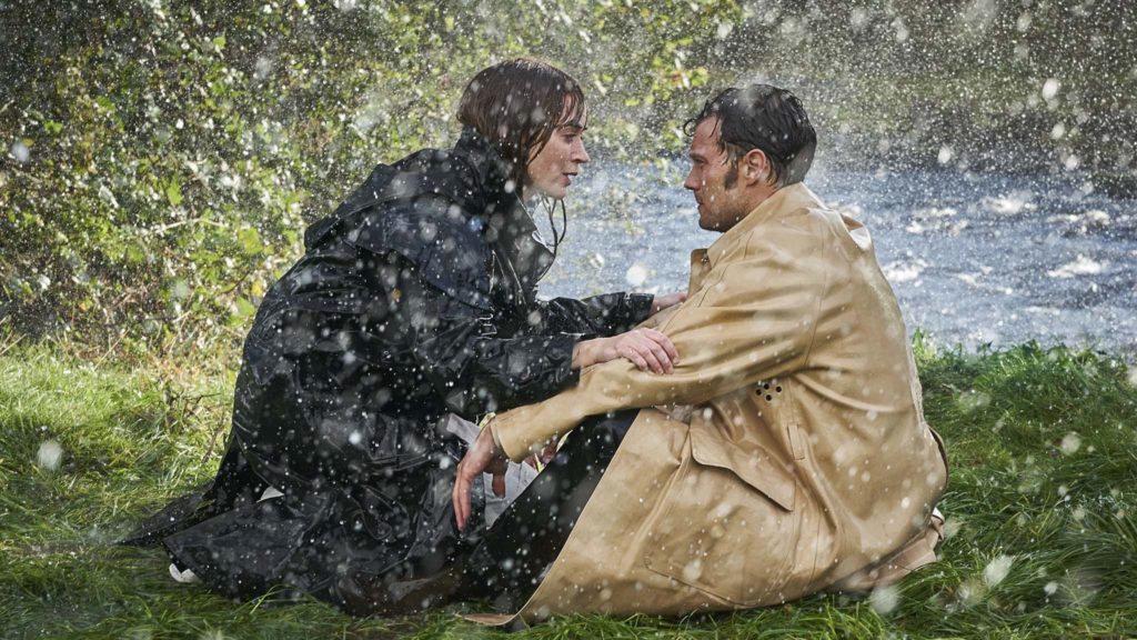 Emily Blunt as Rosemary and Jamie Dornan as Anthony in Wild Mountain Thyme, directed by John Patrick Shanley. Copyright: Lionsgate UK. All Rights Reserved.