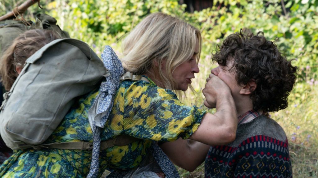 Emily Blunt as Evelyn and Noah Jupe as Marcus in A Quiet Place Part II, directed by John Krasinski. Photo: Jonny Cournoyer. Copyright: 2019 Paramount Pictures. All Rights Reserved.
