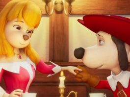 Juliette and Dogtanian in Dogtanian And The Three Muskehounds, directed by Toni Garcia. Copyright: 2021 Apolo Films/Altitude Film Distribution. All Rights Reserved.